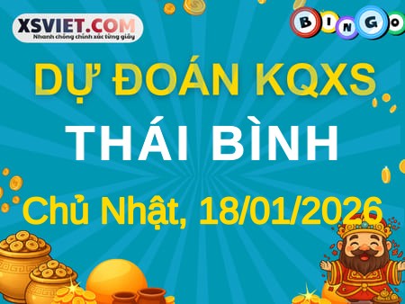 Dự đoán KQXS xổ số Thái Bình 18-01-2026 (Chủ Nhật), Soi cầu XSTB 18-01-2026
